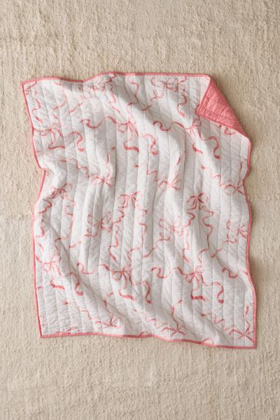Urban Outfitters Jasmine Cotton Seed Stitch Quilted Throw Blanket In Painted At