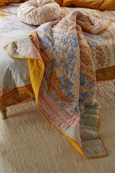 Urban Outfitters Jasmine Cotton Seed Stitch Throw Blanket In Rosalie Ivory At