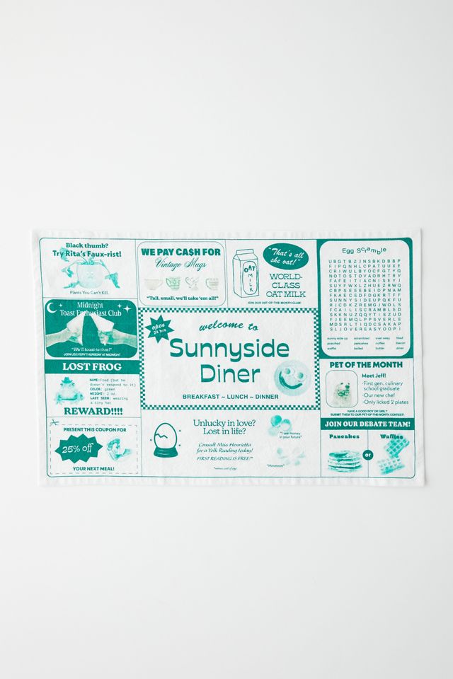 Sunny Side Up Diner Tea Towel Set Urban Outfitters Canada