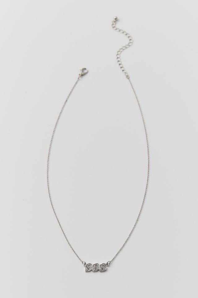Rhinestone Angel Number Necklace #2