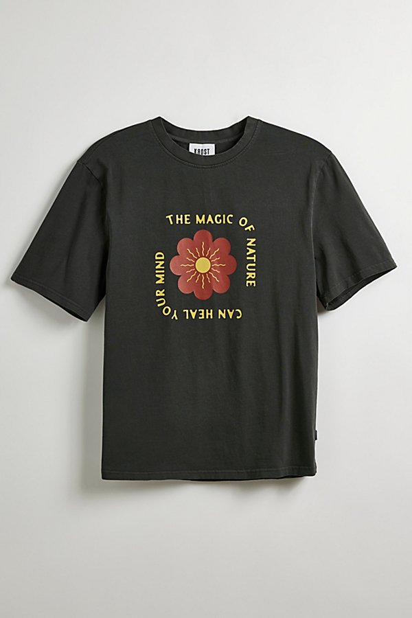 Krost Uo Exclusive Escape To Nature Tee In Black At Urban Outfitters
