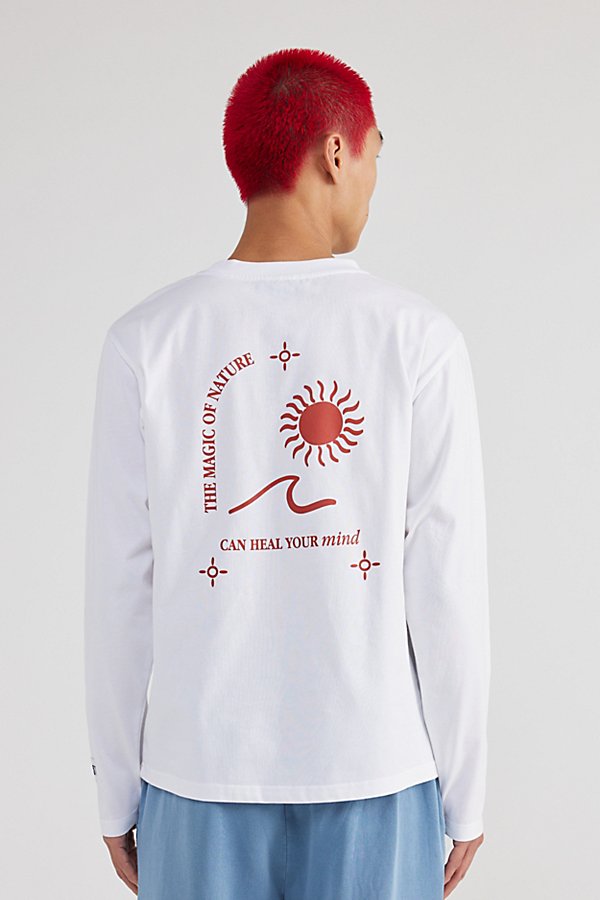 Krost Uo Exclusive Magic Long Sleeve Tee In White At Urban Outfitters