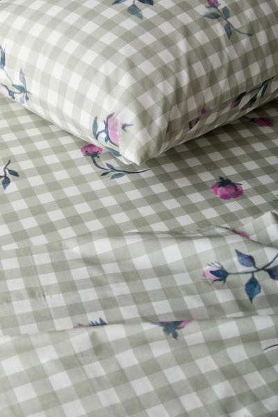 Gingham Rose Breezy Cotton Percale Sheet Set