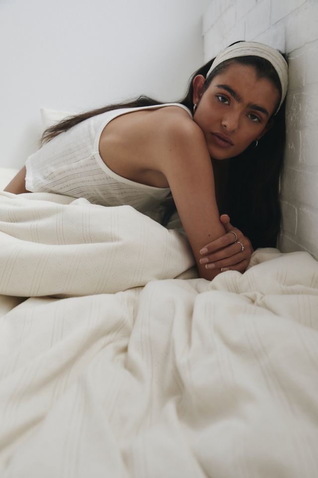 Housse de Couette en Jersey Pointelle #1