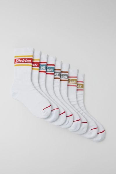 Shop Dickies Rugby Stripe Sock 4-pack In White, Men's At Urban Outfitters
