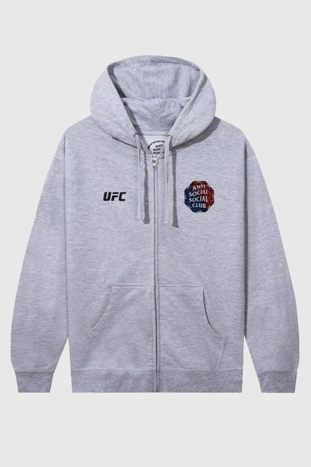 Anti Social Social Club X UFC Conned Zip Up Hoodie Urban Outfitters