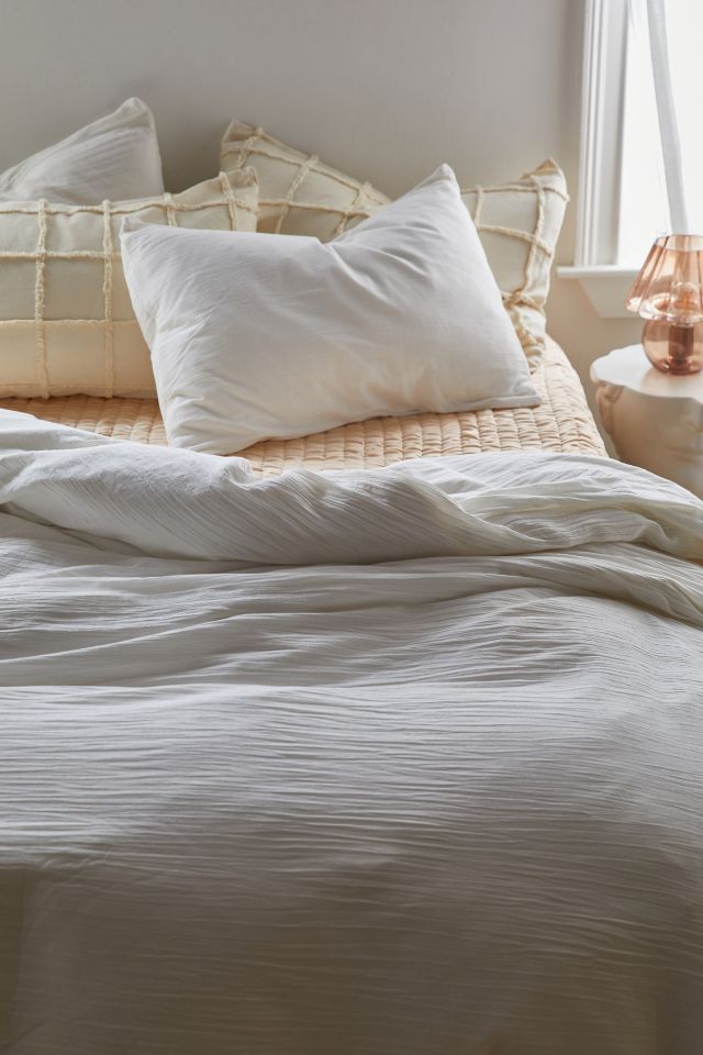 Natural Striped Linen Duvet Set in natural linen duvet cover set