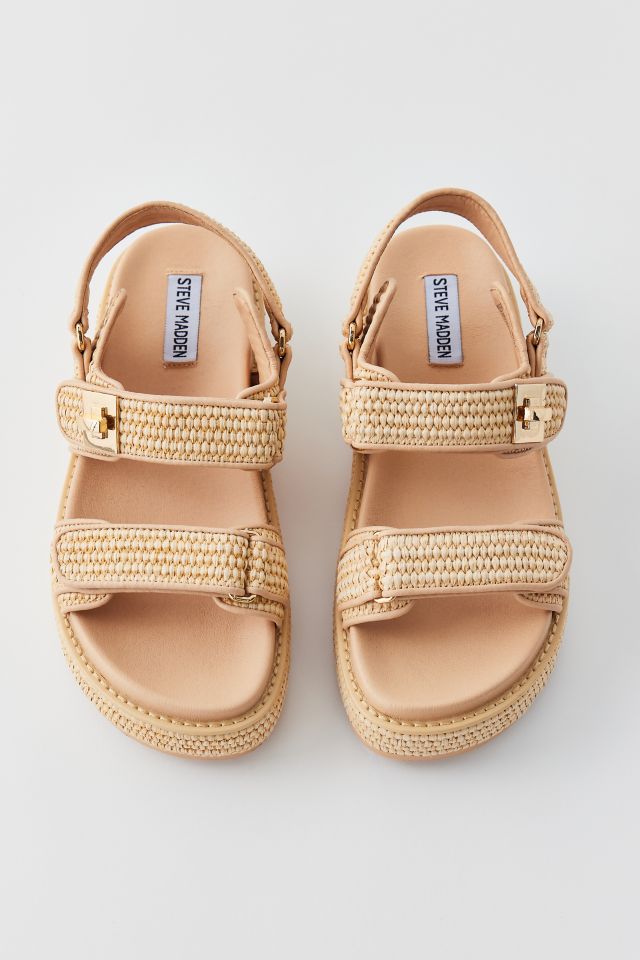 Steve Madden Bigmona Raffia Platform Sandal #3