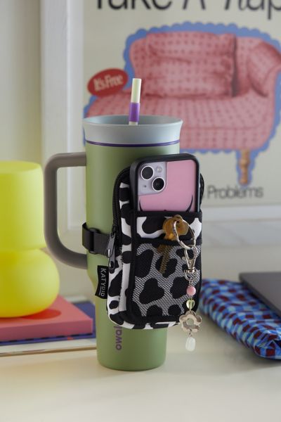 Urban Outfitters To-go Water Bottle Pouch In Cow At  In Green