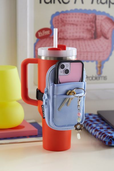 Urban Outfitters To-go Water Bottle Pouch In Light Blue At  In Red