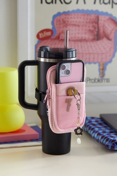 Urban Outfitters To-go Water Bottle Pouch In Light Pink At  In Black