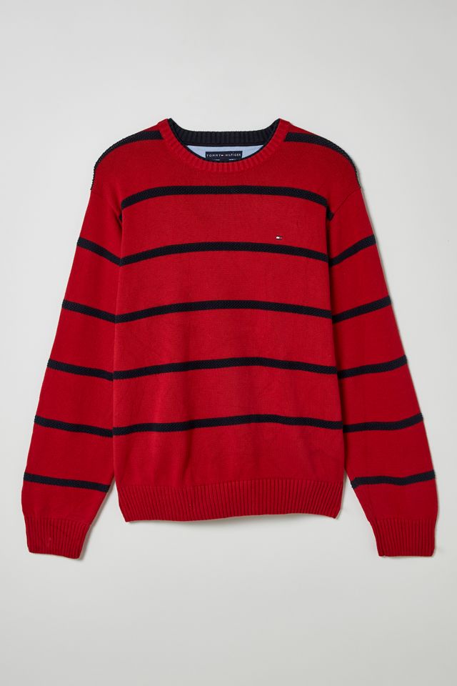 Vintage Tommy Hilfiger Striped Crew Neck Sweater | Urban Outfitters