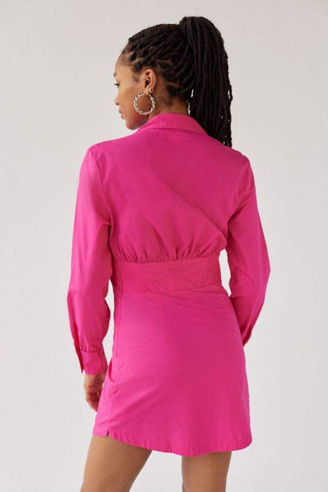 UO Phoebe Long Sleeve Corset Mini Dress #1