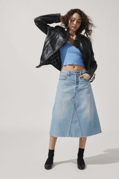 Levi's® Deconstructed High Rise A-Line Midi Skirt