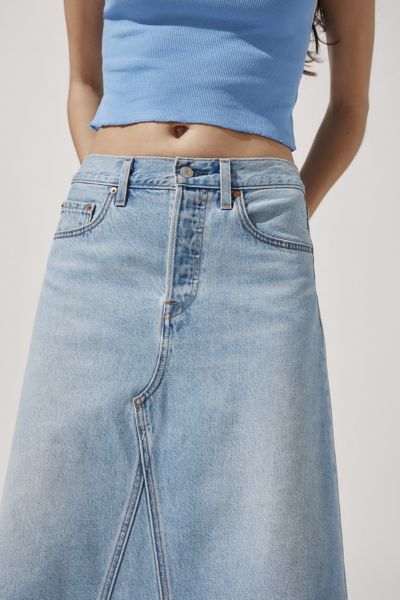 Levi's® Deconstructed High Rise A-Line Midi Skirt