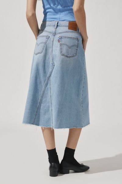 Levi's® Deconstructed High Rise A-Line Midi Skirt