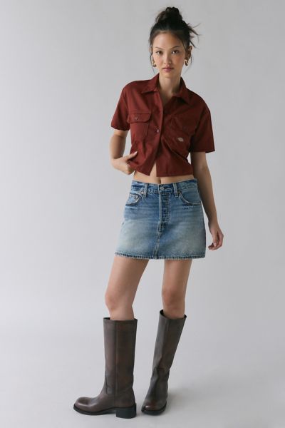 Levi's Icon Denim Mini Skirt In Right Here Right Now, Women's At Urban Outfitters In Right Here Right Now
