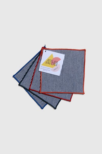 Atelier Saucier Patterned Cocktail Napkin Set