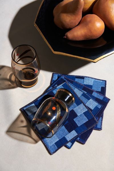 Atelier Saucier Patterned Cocktail Napkin Set