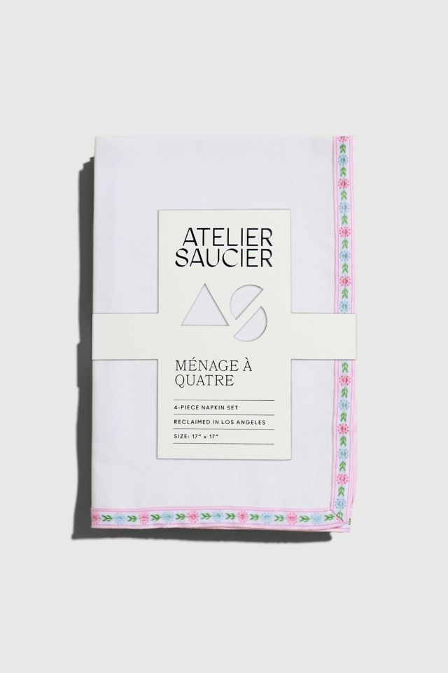 ATELIER SAUCIER Frill Trim Napkin Set #1