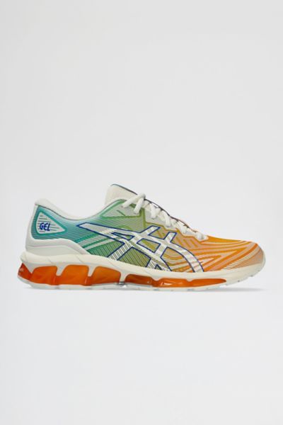 Asics White And Multicolour Gel-quantum 360 Vii Sneakers In White/bengal Orange