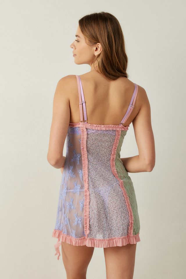out from under sweet dreams sheer lace spliced slip dress Out From Under Sweet Dreams Sheer Lace Spliced Slip Dress