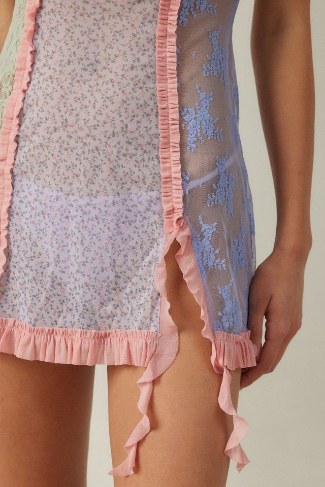 Out From Under Sweet Dreams Sheer Lace Spliced Slip Dress | Urban Outfitters