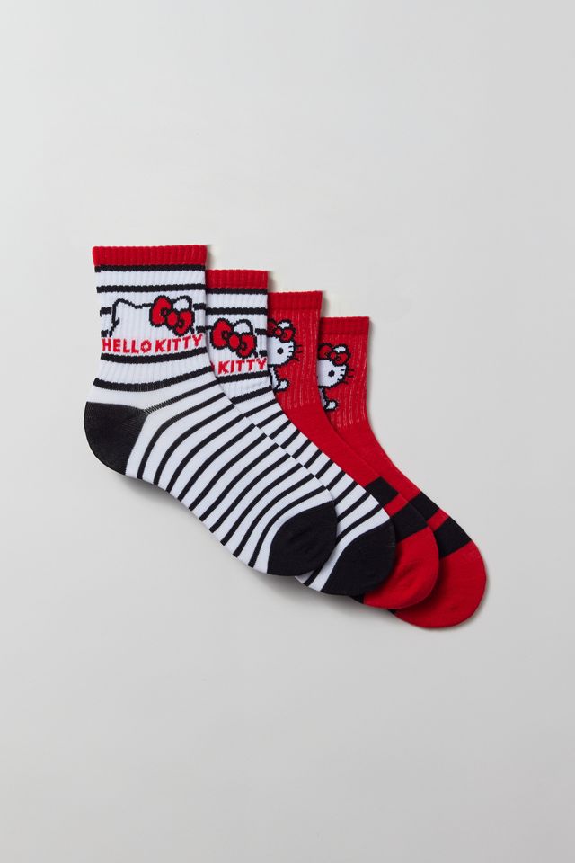 Hello Kitty Striped Quarter Sock 2Pack Urban Outfitters