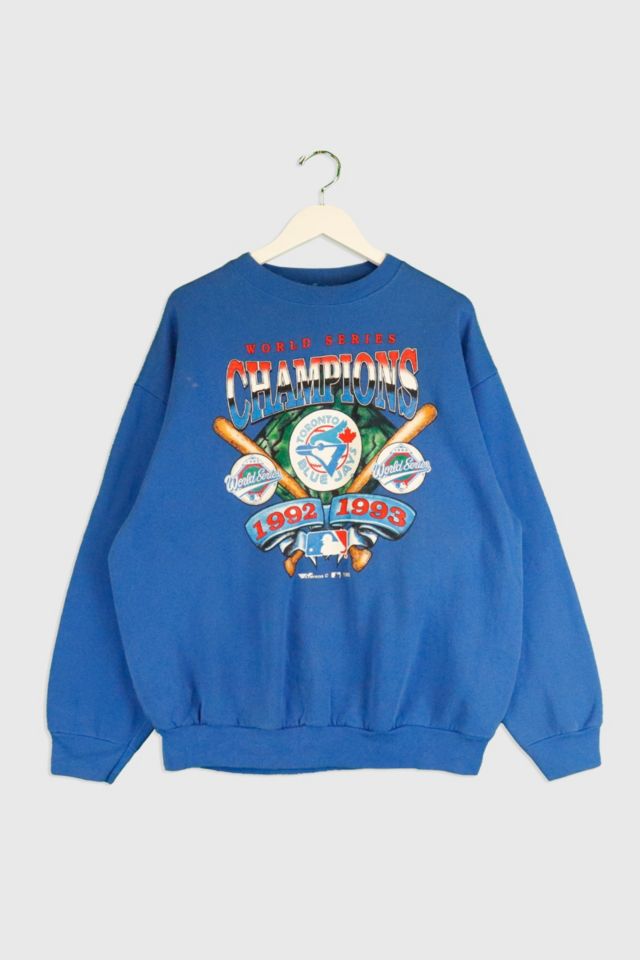 Vintage 1993 MLB Toronto Blue Jays World Series Champs Vinyl Sweatshirt ...