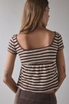 BDG Brittney Square Neck Henley Babydoll Tee
