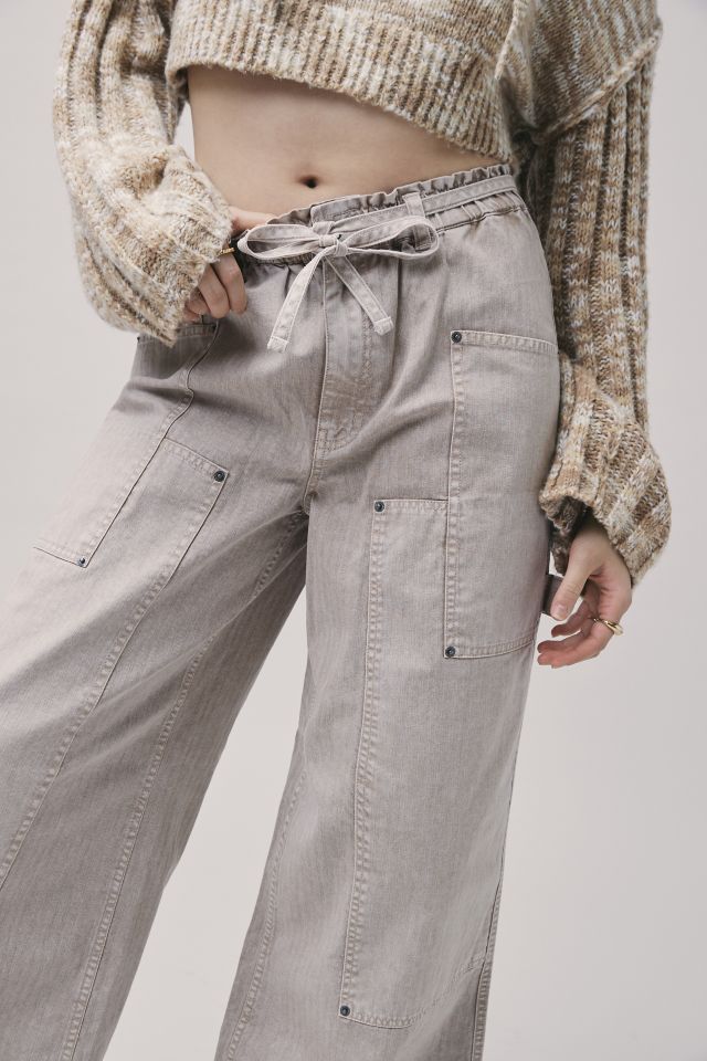 Urban Outffiters + BDG Claudia Tricot Wide Leg Track Pant