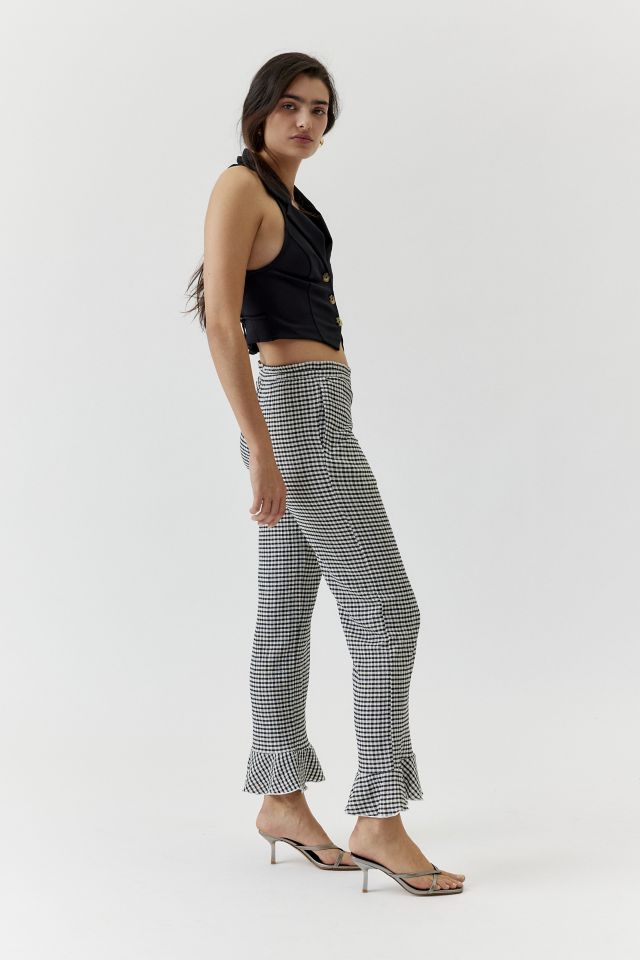 Pantalon Évasé à Volants Imprimé Daphne UO #3