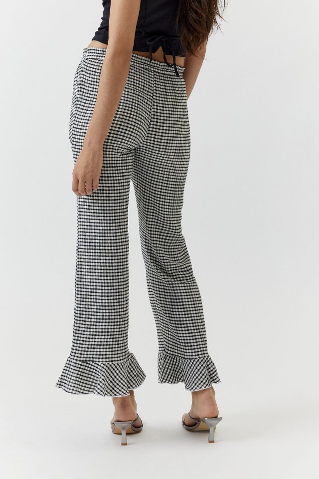 Pantalon Évasé à Volants Imprimé Daphne UO #4