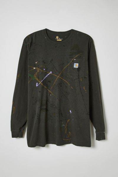 Vintage Carhartt Paint Splatter Long Sleeve Tee | Urban Outfitters Canada