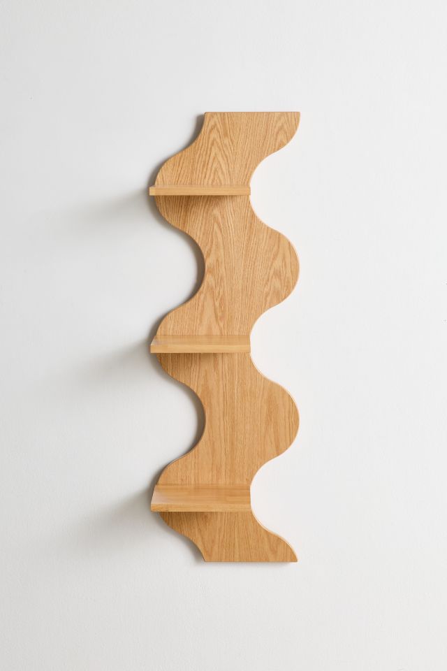 Squiggle Book Tower Wall Shelf #1