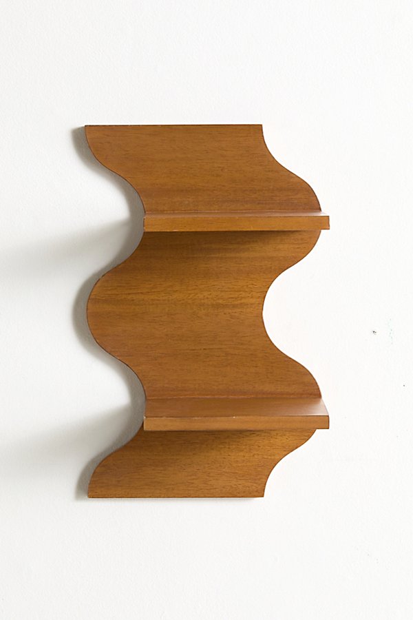 Urban Outfitters Squiggle Wall Shelf In Natural At  In Brown