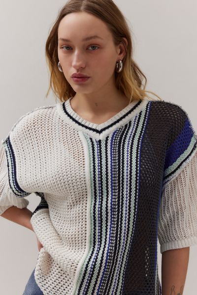 Shop Bdg Domino Sweater Tee In Blue, Women's At Urban Outfitters