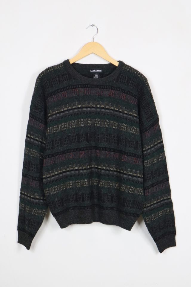 Vintage Grey Pattern Sweater | Urban Outfitters