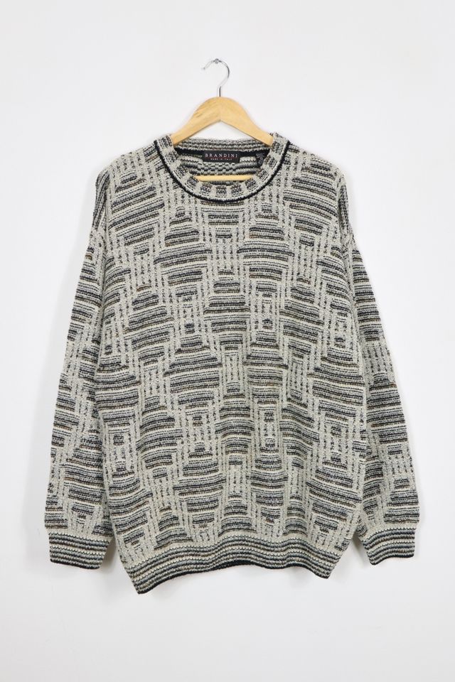 Vintage White Patterned Sweater | Urban Outfitters
