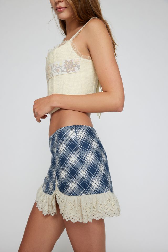 Kimchi Blue Arabella Lace-Trim Mini Skirt | Urban Outfitters