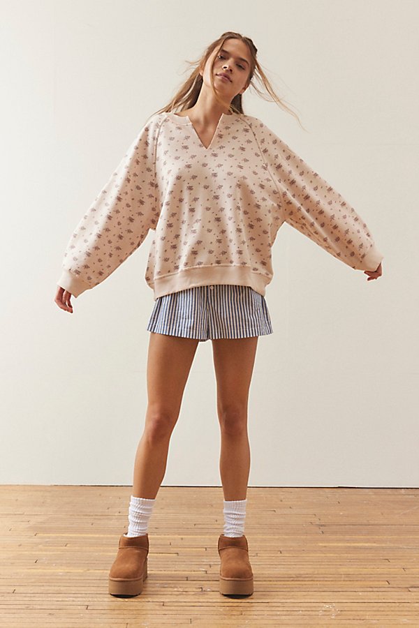Out From Under Jayden Printed Sweatshirt In Pink, Women's At Urban Outfitters