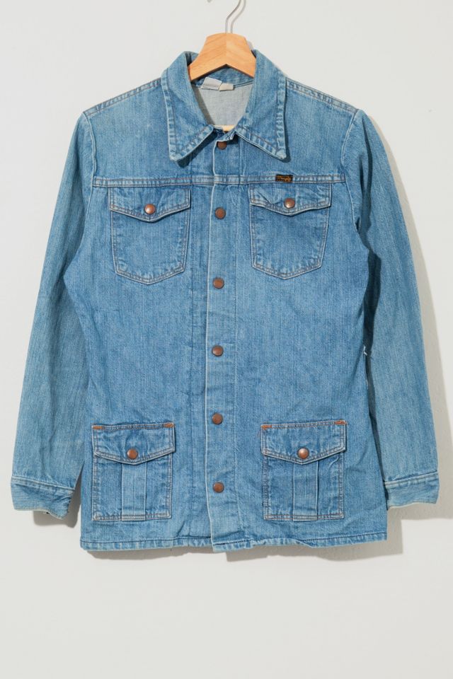 Vintage 1970s Distressed Wrangler Button Up Denim Jacket | Urban