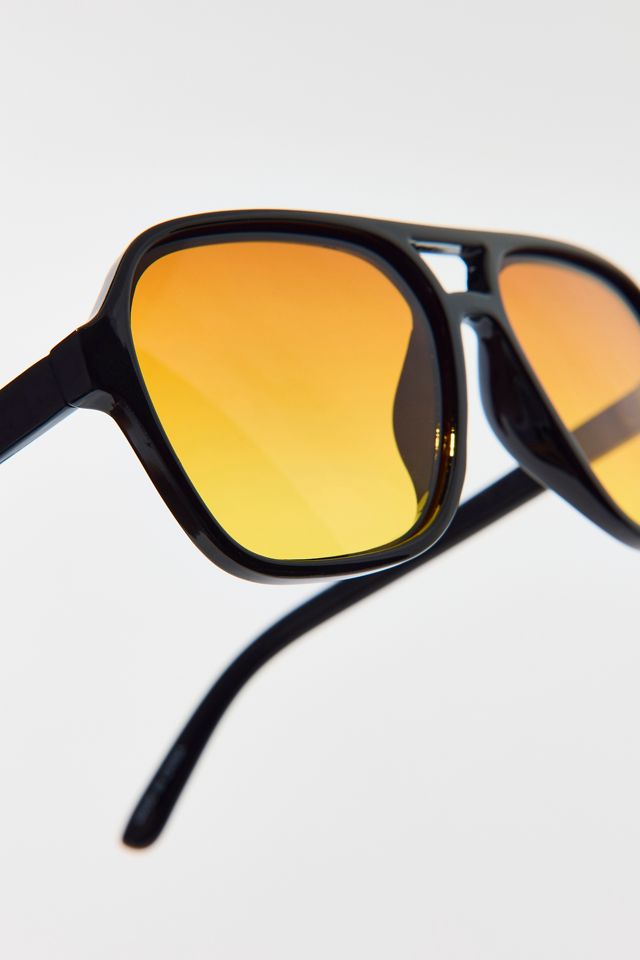 UO Purple Gold Boogie Down Square Frame Rim Oversized Aviator Sunglasses Amazon.com: Dollger Oversized Square Aviator Sunglasses for  main image 4