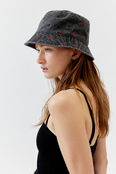 3956 Washed Bucket Hat and , XXL, Cherry Glow Braids Bucket Hat Curly Hair Washed Bucket Hat Cherry Glow XL main image 4