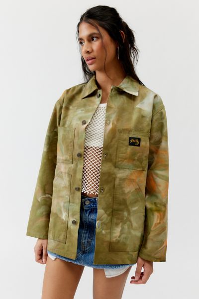 Shop Riverside Tool & Dye Hand-dyed Work Coat Jacket In Cactus Blossom, Women's At Urban Outfitters