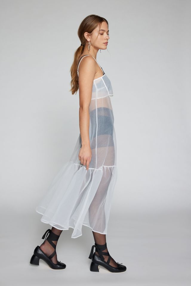 ESTHE Organza Sheer Midi Dress #3
