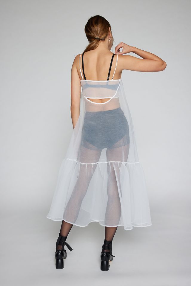 ESTHE Organza Sheer Midi Dress #4
