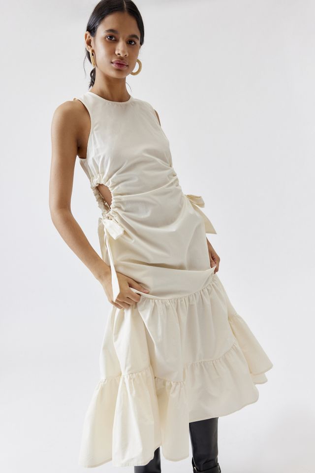 ESTHE Cotton Tiered Midi Dress #2