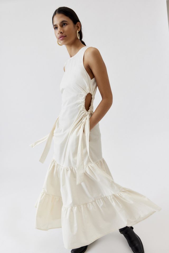 ESTHE Cotton Tiered Midi Dress #3