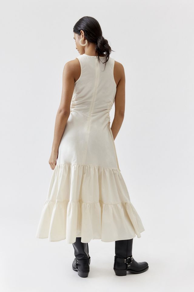 ESTHE Cotton Tiered Midi Dress #4